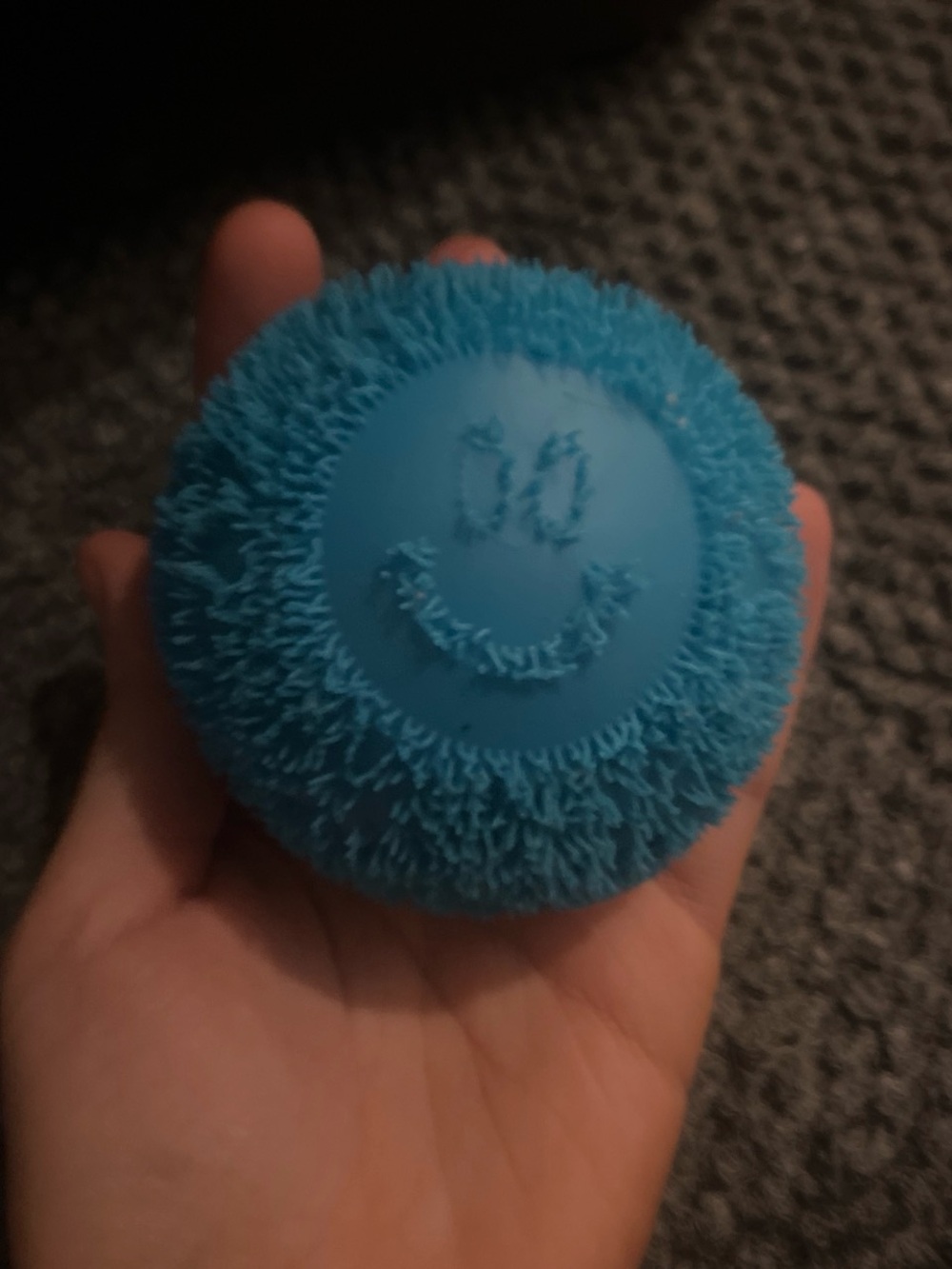 Needoh fuzz ball blue flower power